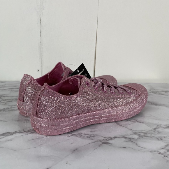 Converse Chuck Taylor Low Glitter Pink Sneaker - Picture 4 of 5